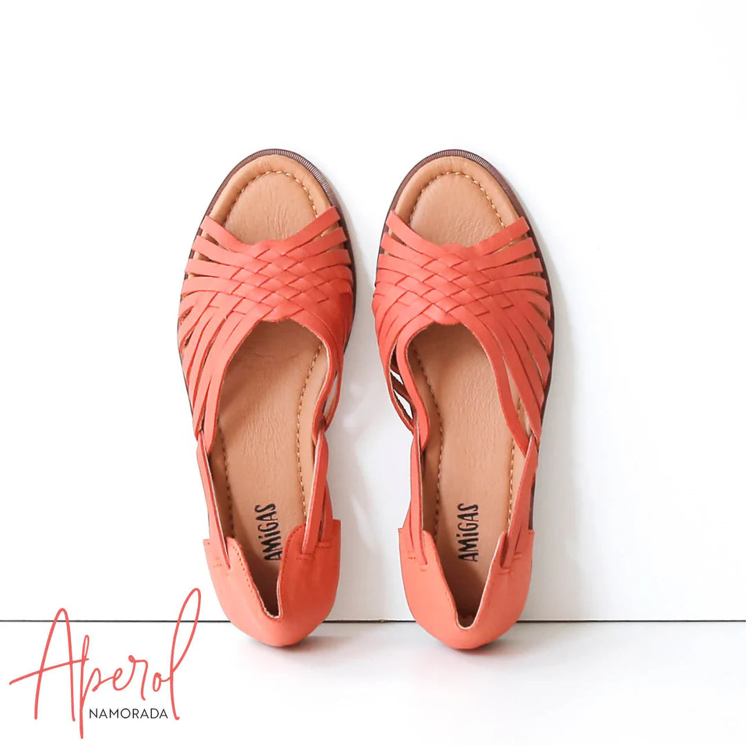 Ledersandalen, NAMORADA, aperol | Amigas - toietmoi-laboutique