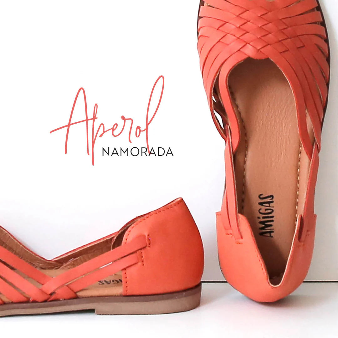 Ledersandalen, NAMORADA, aperol | Amigas - toietmoi-laboutique