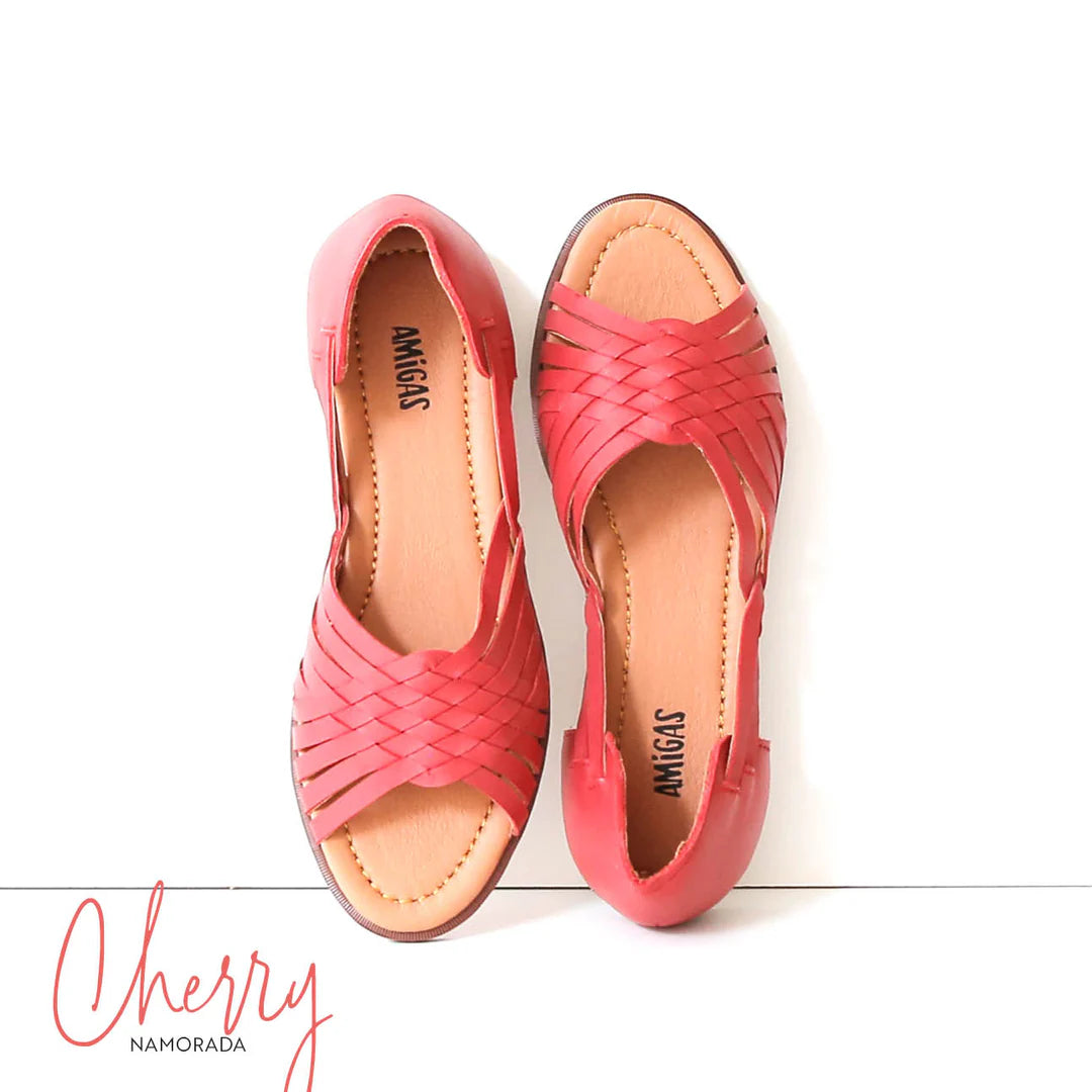 Ledersandalen, NAMORADA, cherry | Amigas - toietmoi-laboutique