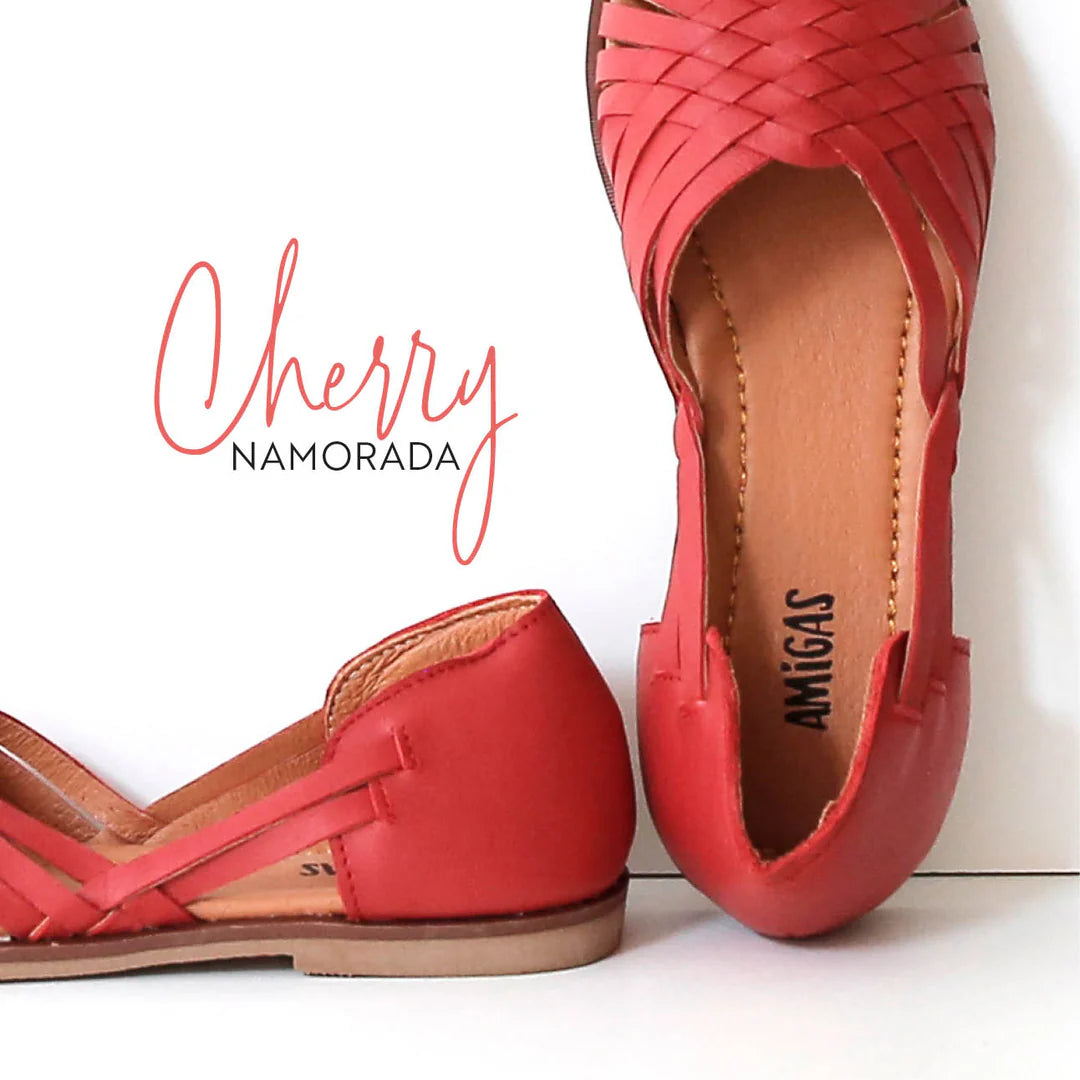 Ledersandalen, NAMORADA, cherry | Amigas - toietmoi-laboutique