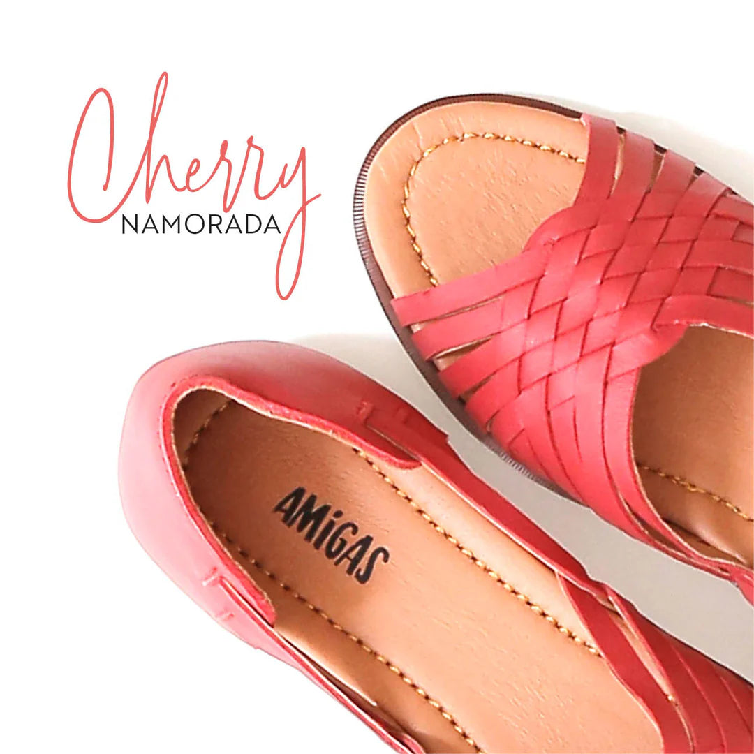 Ledersandalen, NAMORADA, cherry | Amigas - toietmoi-laboutique