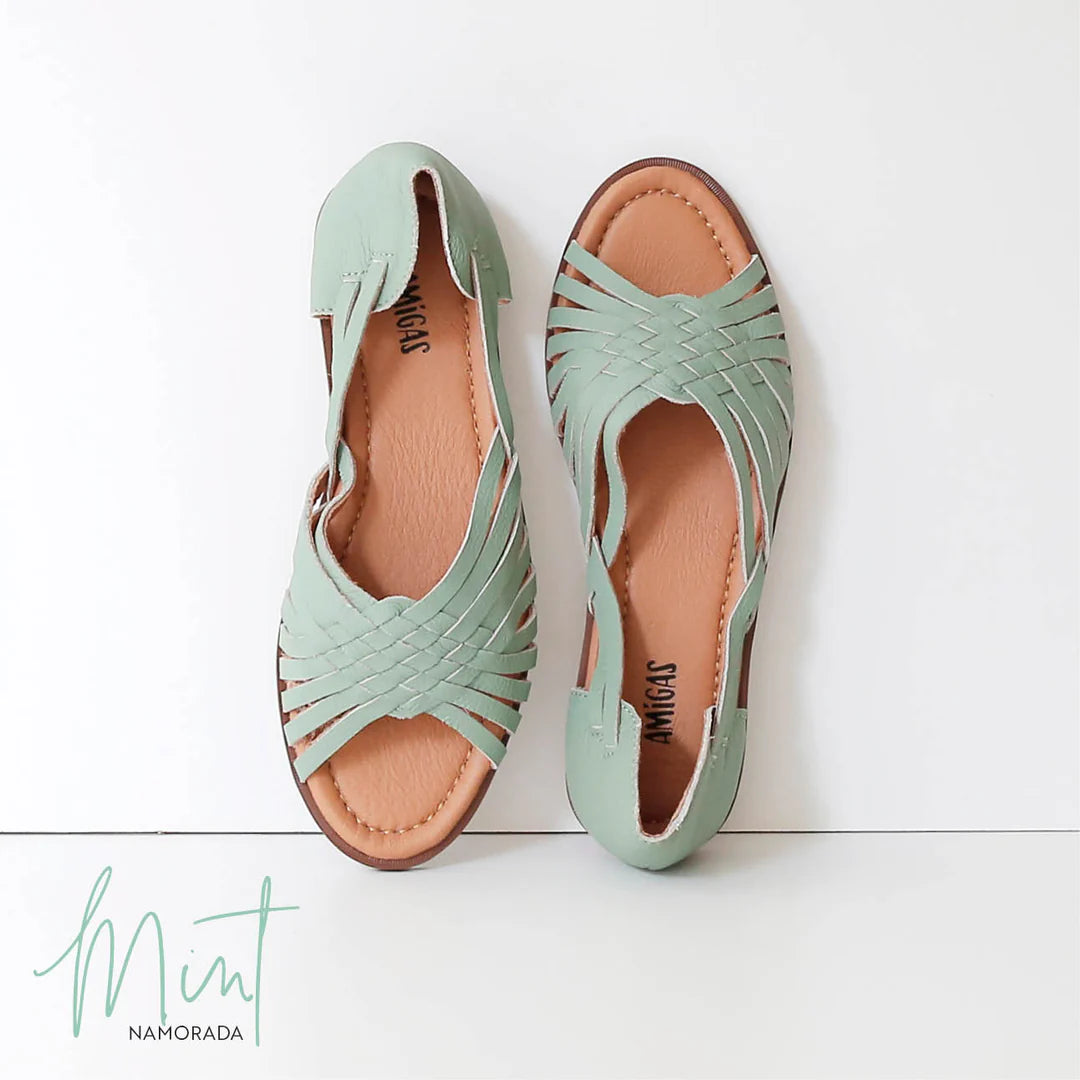 Ledersandalen, NAMORADA, mint | Amigas - toietmoi-laboutique