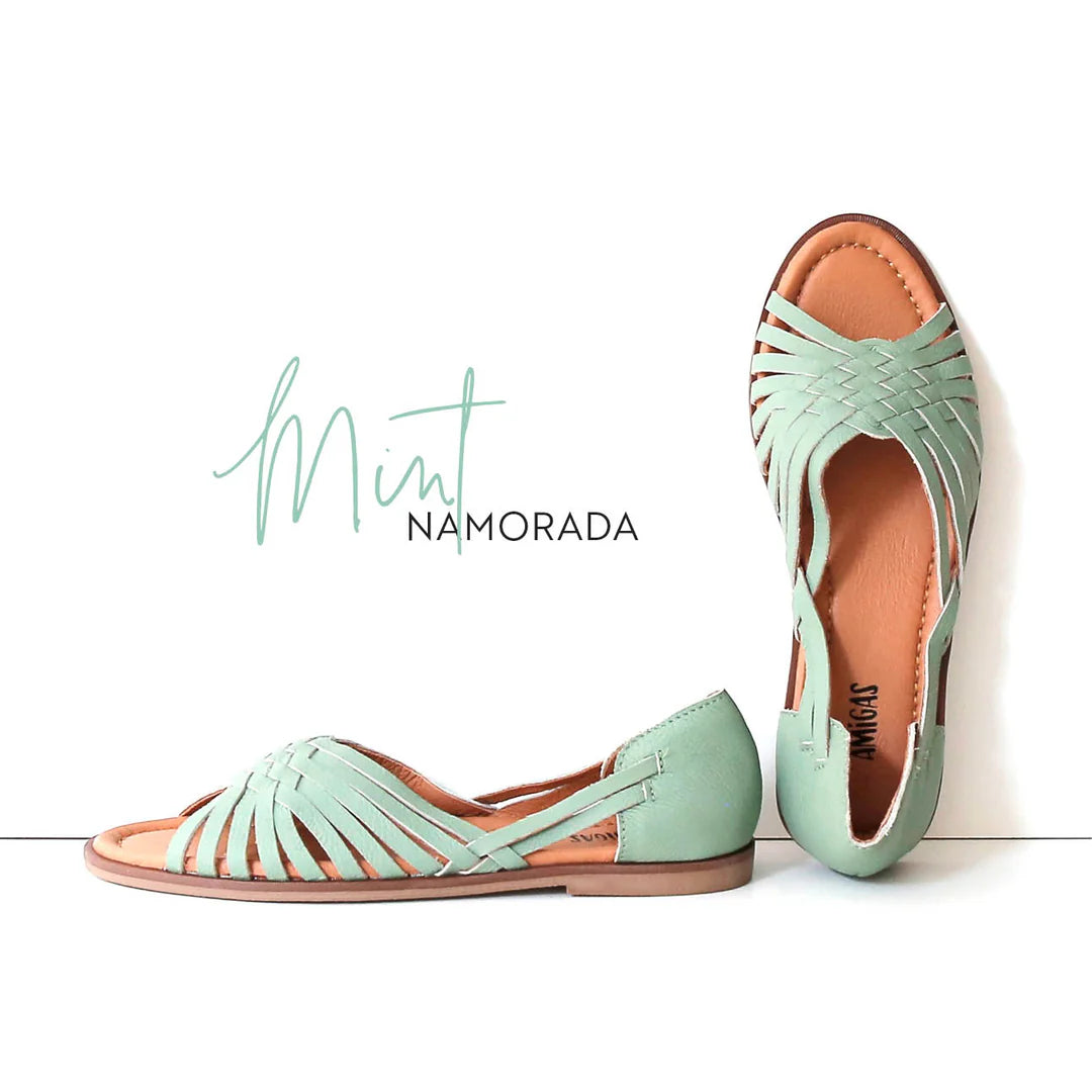 Ledersandalen, NAMORADA, mint | Amigas - toietmoi-laboutique