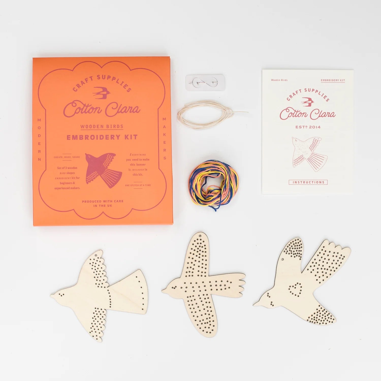 Stickset, Holzvögel | Cotton Clara - toietmoi-laboutique