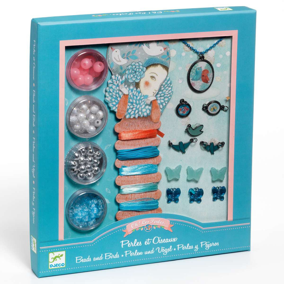 Schmuckset - Perlen und Vögel | djeco - toietmoi-laboutique