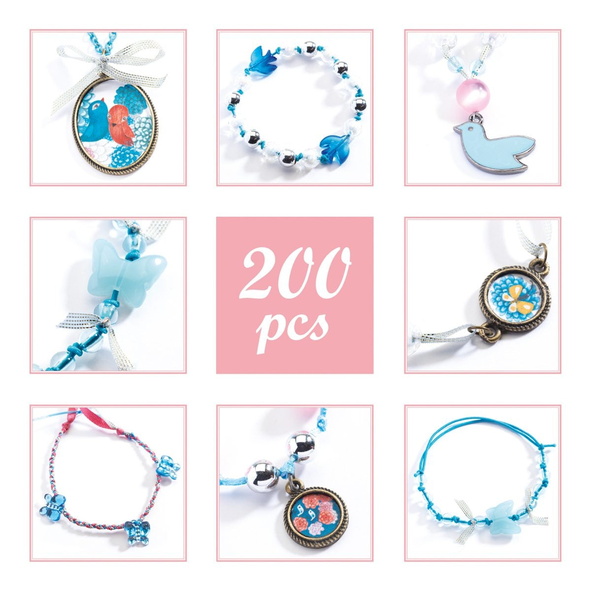 Schmuckset - Perlen und Vögel | djeco - toietmoi-laboutique