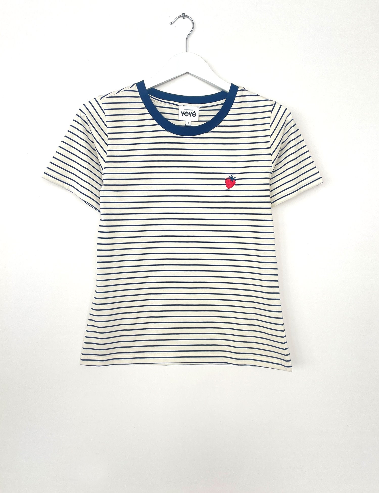 T-Shirt ENDLESS, weiss/navy gestreift/Herz | Mademoiselle YéYé - toietmoi-laboutique