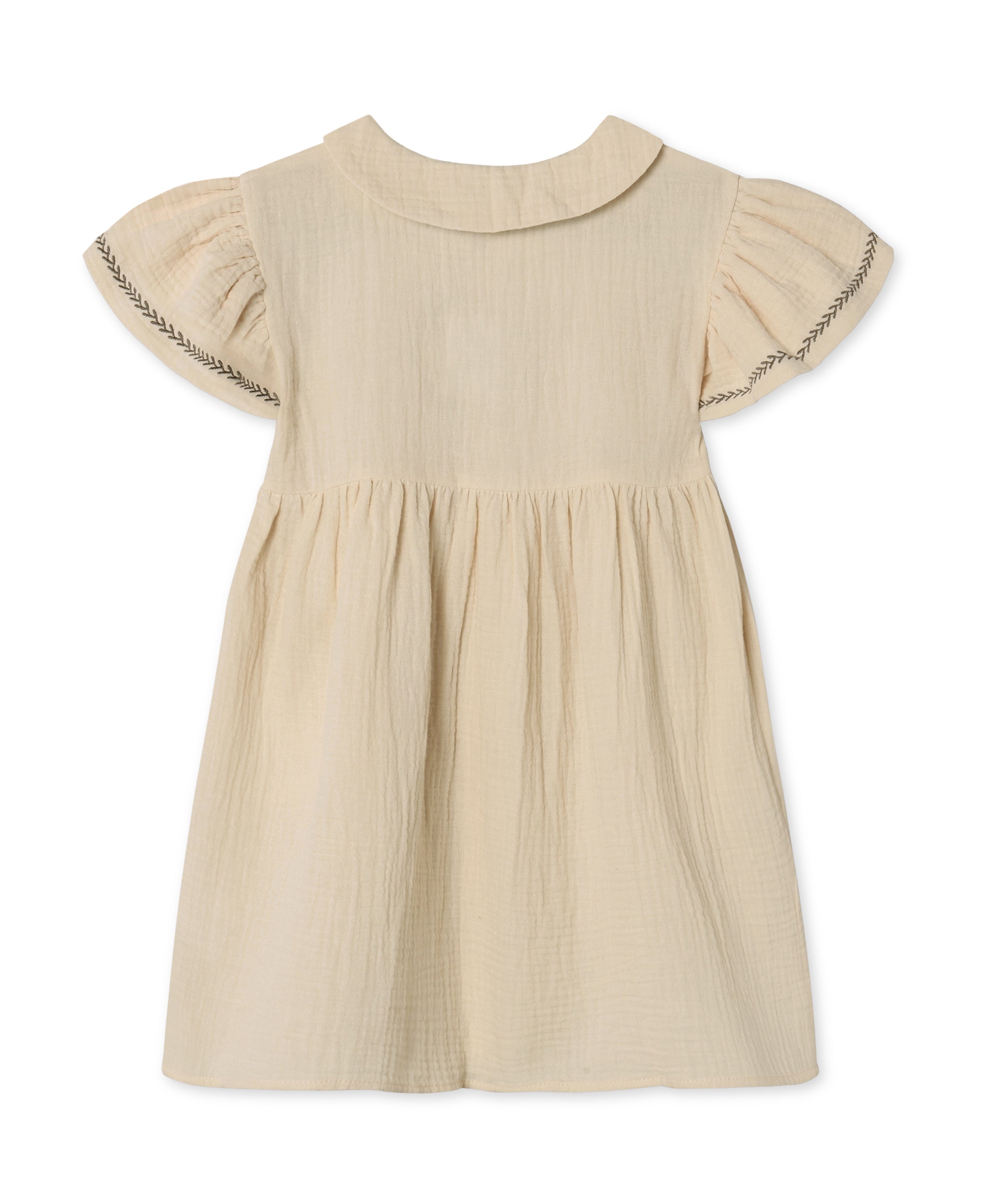 Fliink Kleid, ecru mit Stickereien | Fliink - toietmoi-laboutique
