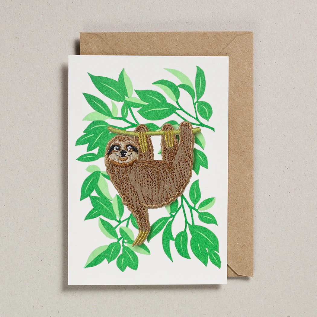 Patchkarte mit Umschlag, Faultier | Petra Boase Ltd - toietmoi-laboutique