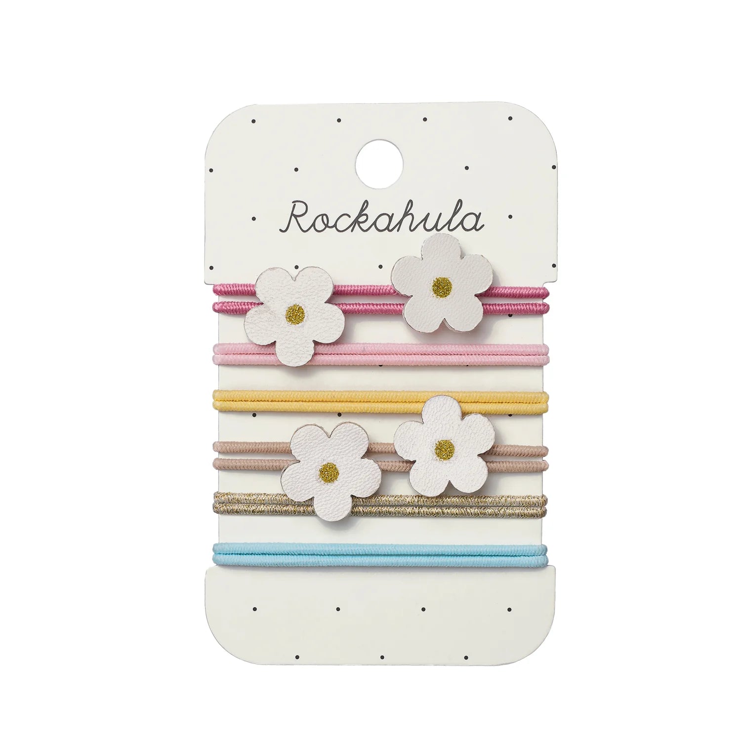 12 Haargummis, bunt/Margeriten | Rockahula - toietmoi-laboutique