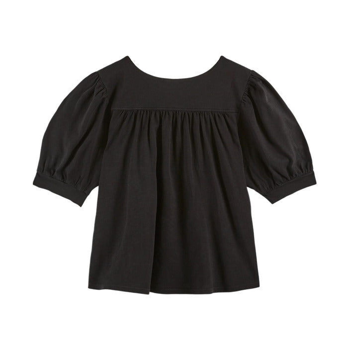Shirt mit Ballonärmeln, schwarz | Émile et Ida - toietmoi-laboutique