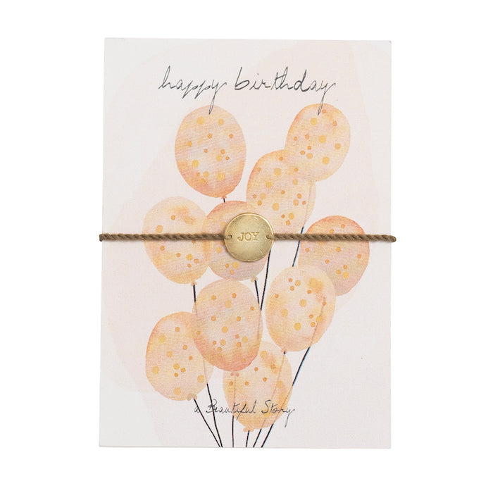 Mini-Postkarte mit Armband, Ballons | a beautiful story - toietmoi-laboutique
