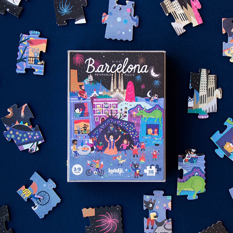 Wendbares Puzzle, 36 Teile, Barcelona | Londji - toietmoi-laboutique