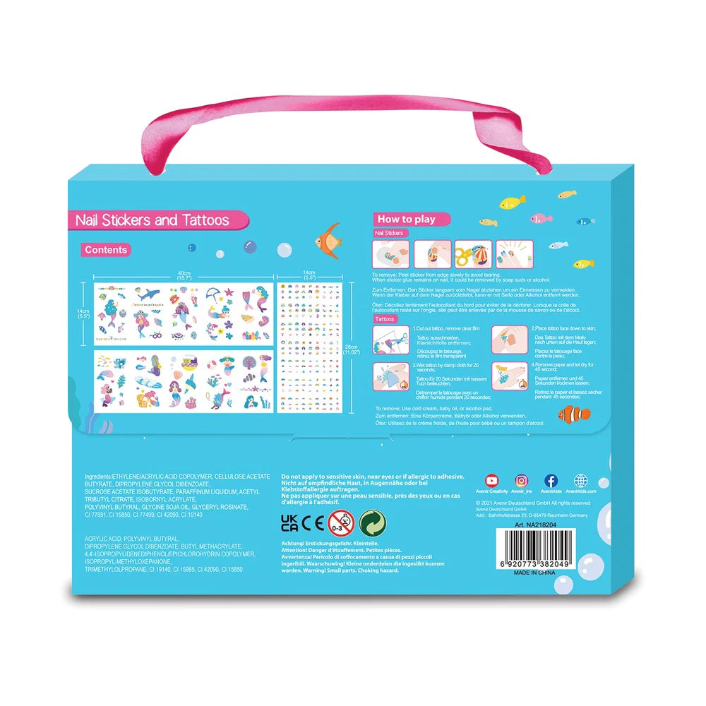 Nagelsticker und Tattoos Meerjungfrau | Avenir - toietmoi-laboutique
