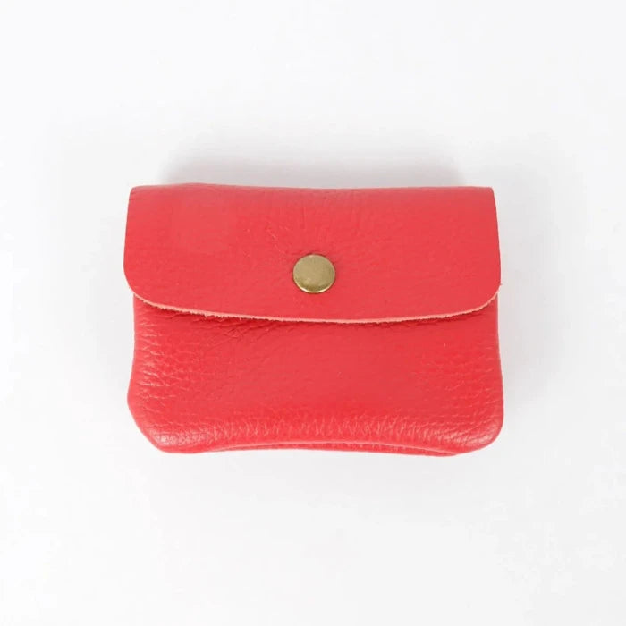 Kleines Portemonnaie aus Leder, rot | Maison Fanli - toietmoi-laboutique