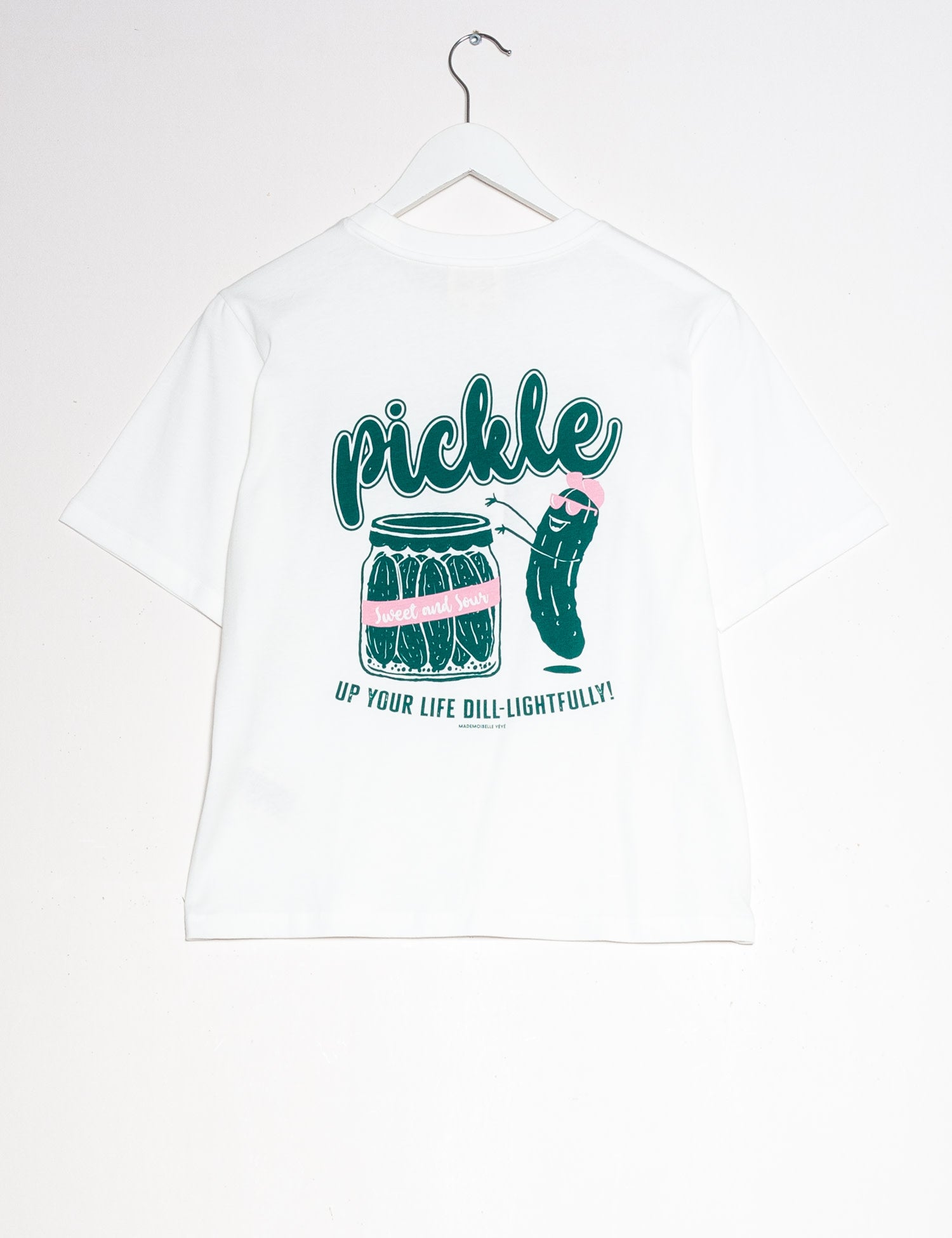 T-Shirt PICKLE, weiss | Mademoiselle YéYé - toietmoi-laboutique
