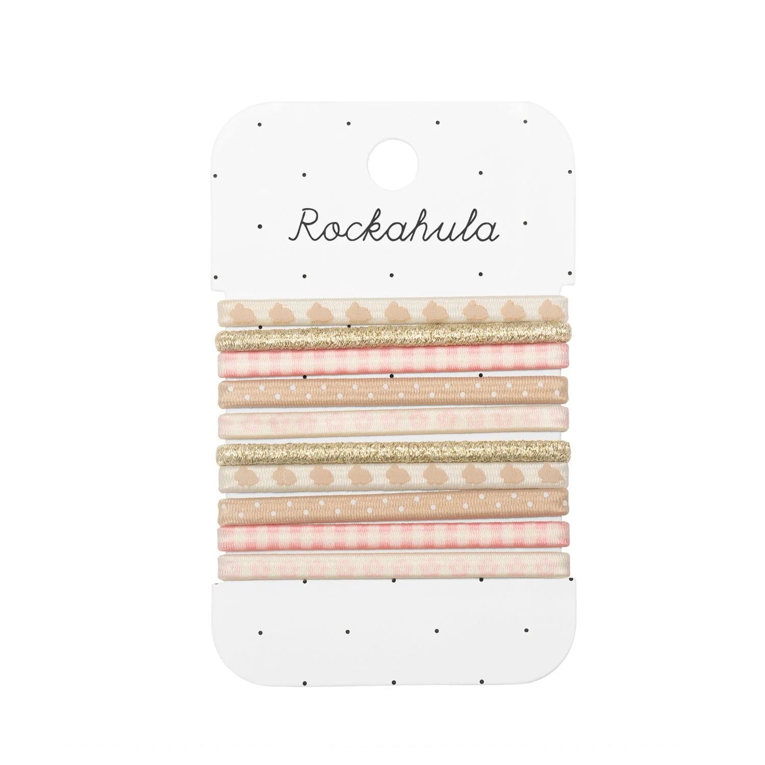 10 Haargummis, beige/rosa/Hasen | Rockahula - toietmoi-laboutique