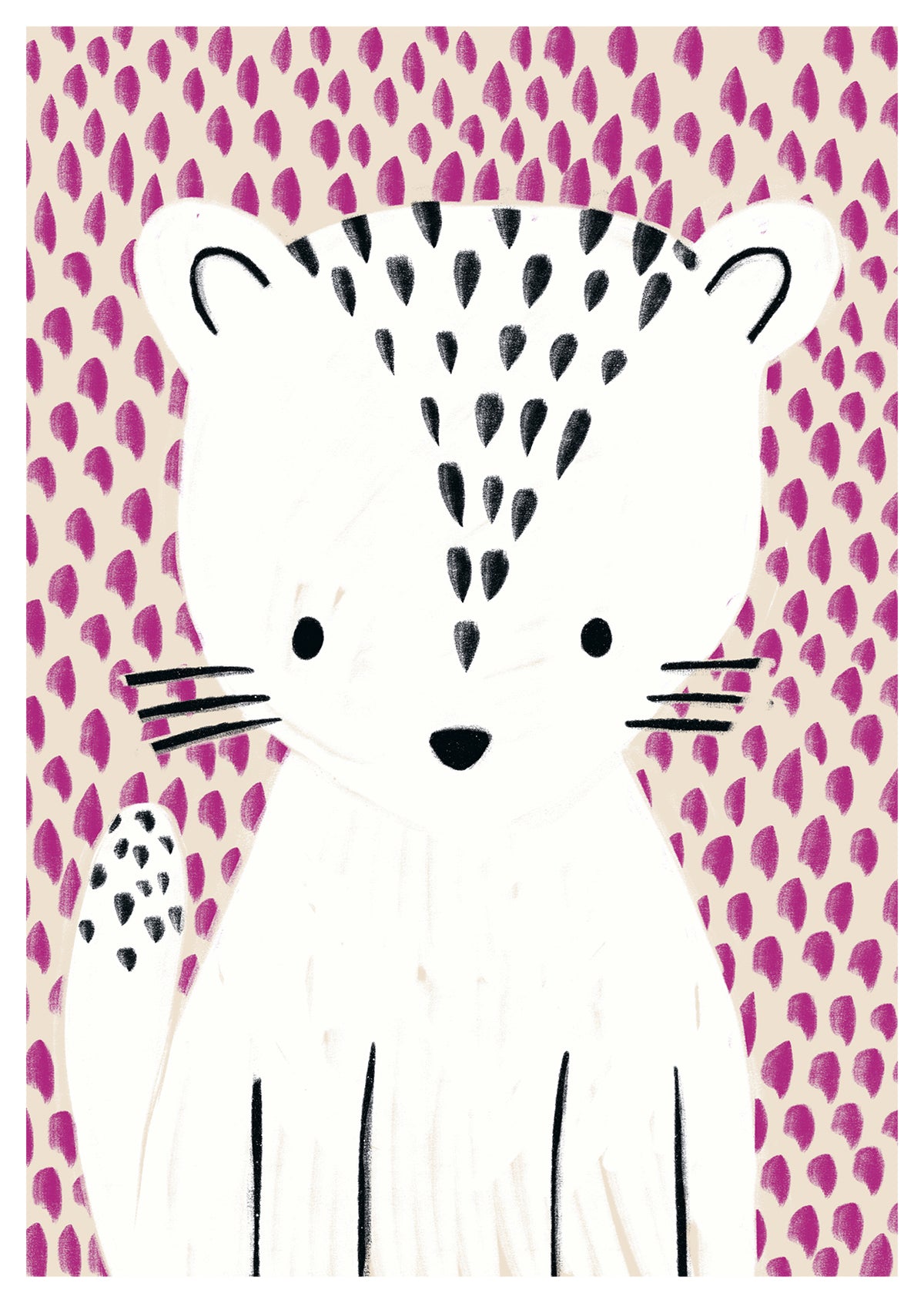 Postkarte, Schneeleopard | Schöne Grüsse - toietmoi-laboutique