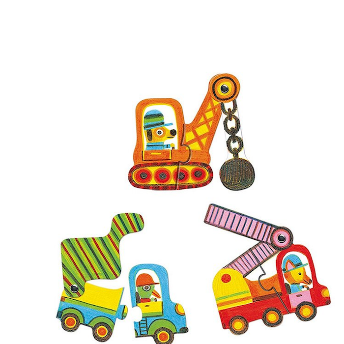 Puzzle Duo Fahrzeuge | djeco - toietmoi-laboutique