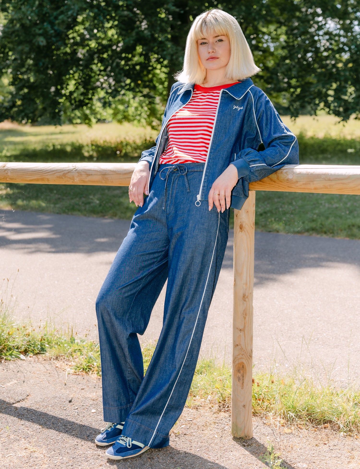 Hose SPEEDWAY, denim mittel | Mademoiselle YéYé - toietmoi-laboutique