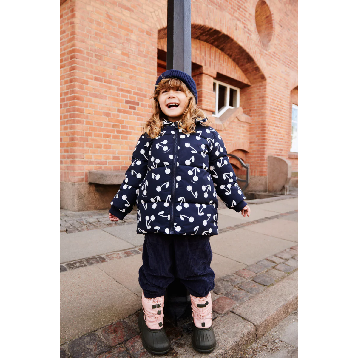Daunenjacke, ANEMONE, navy/Kirschen | Liewood - toietmoi-laboutique