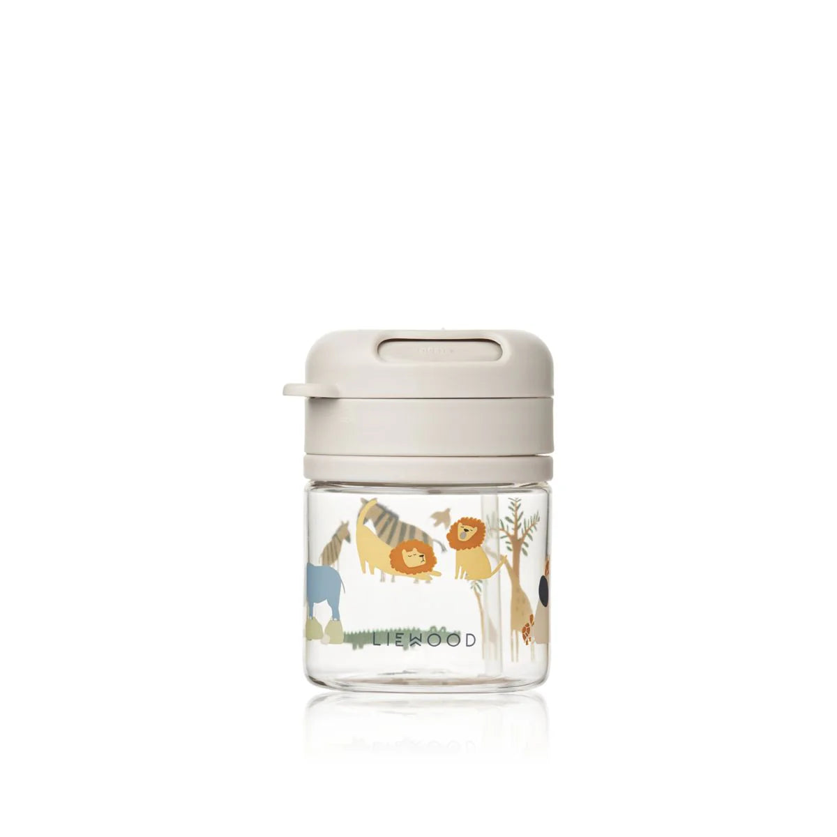 Becher PAVIA mit Strohhalm, Safaritiere | Liewood - toietmoi-laboutique