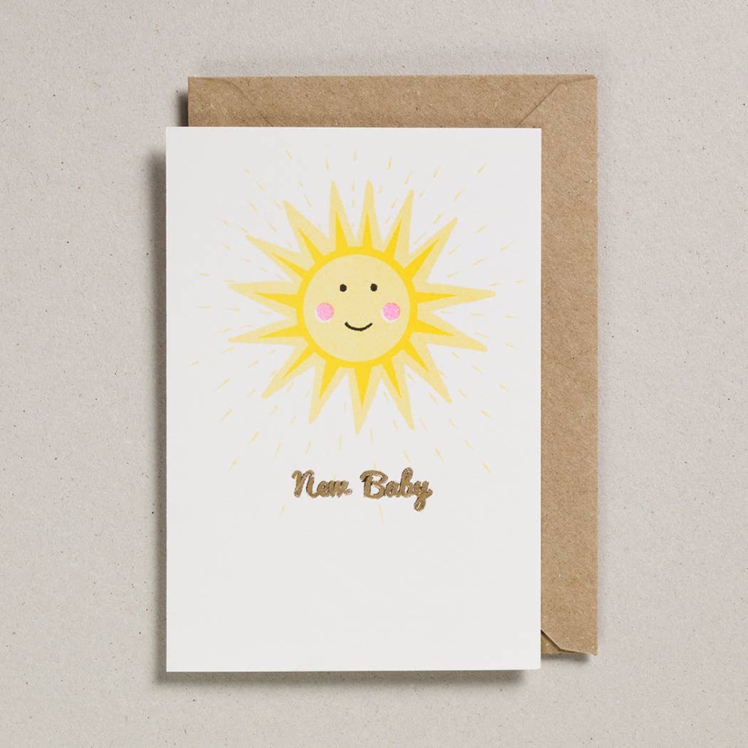 Riso Postkarte mit Umschlag, New Baby Sonne | Petra Boase Ltd (US Duties Paid) - toietmoi-laboutique