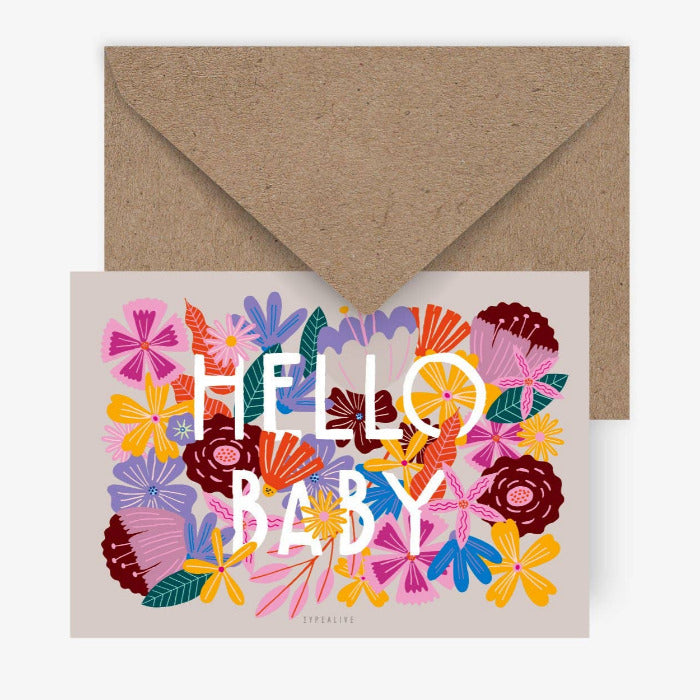 Postkarte / Bloomy Baby | typealive - toietmoi-laboutique