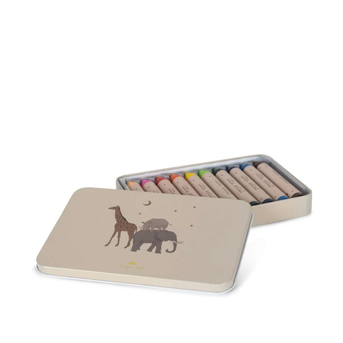 Bienenwachs-Kreide, Safari-Tiere | Konges Slojd - toietmoi-laboutique