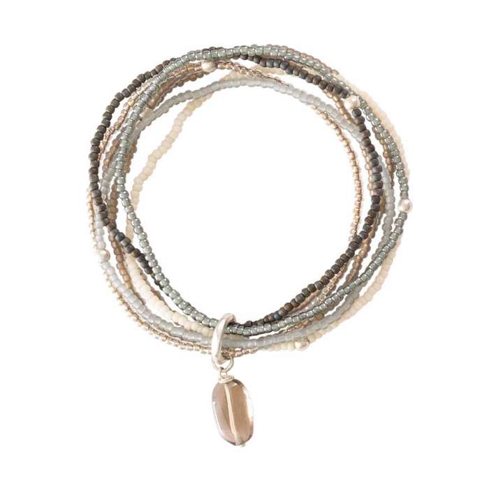 Mehrfach Glücksarmband, Rauchquartz | a beautiful story - toietmoi-laboutique