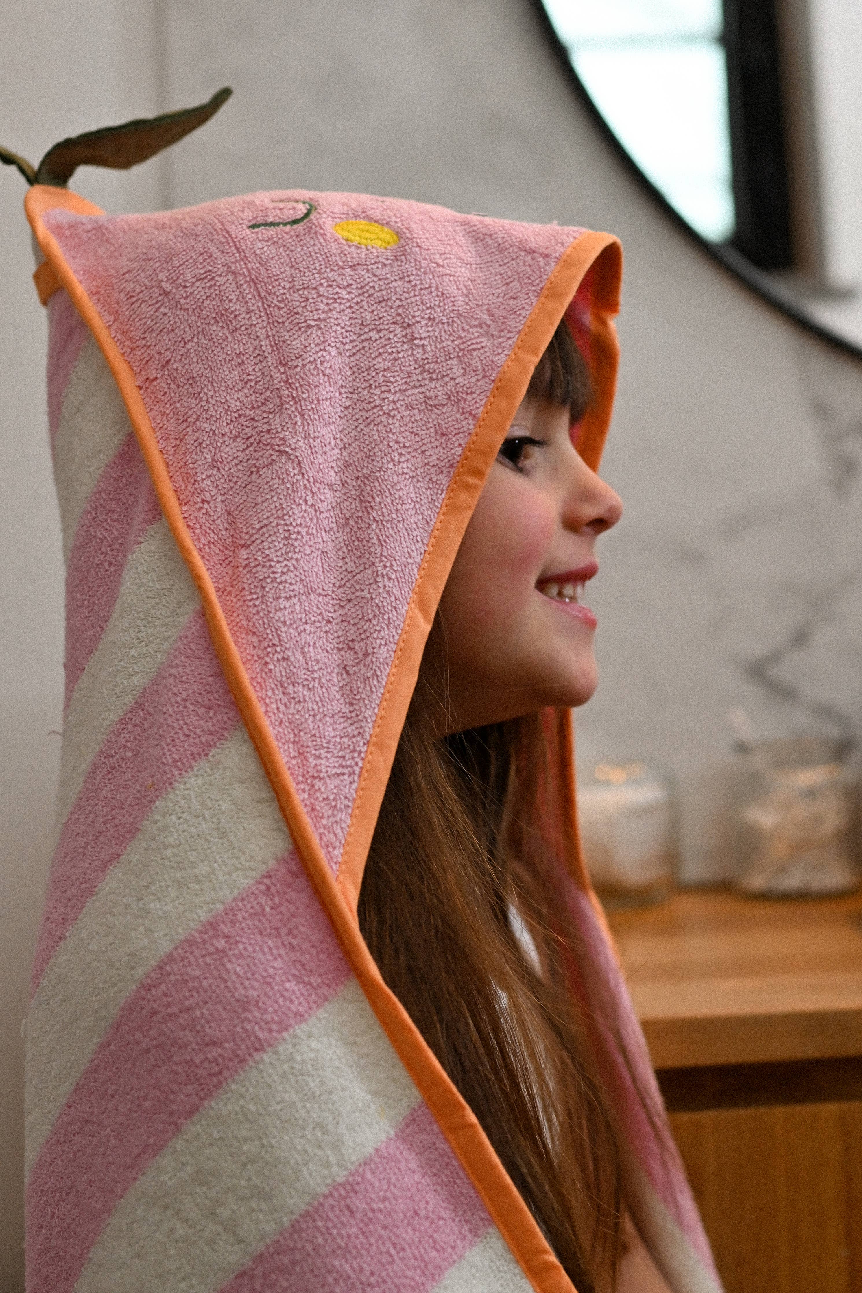 Kapuzenhandtuch, rosa | the cotton cloud - toietmoi-laboutique