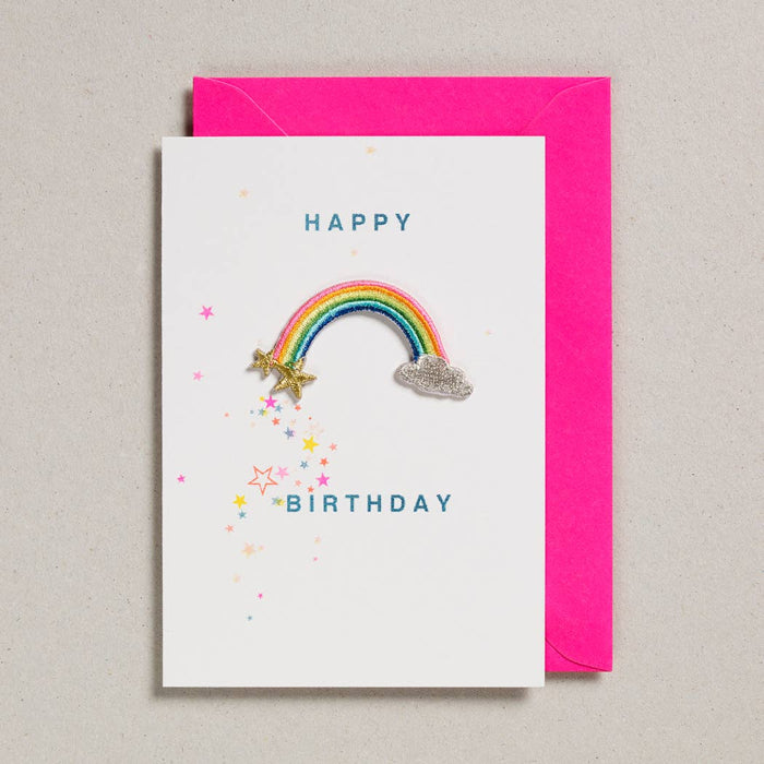 Patchkarte - Happy Birthday Regenbogen | Petra Boase Ltd - toietmoi-laboutique