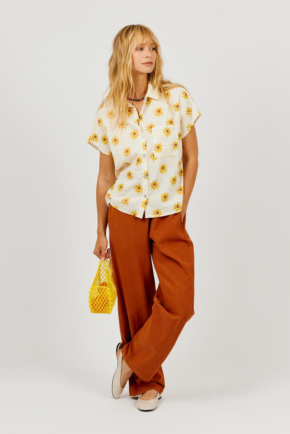 Damenbluse mit Sonnenprint, sol | Arsène & les pipelettes (Damen) - toietmoi-laboutique
