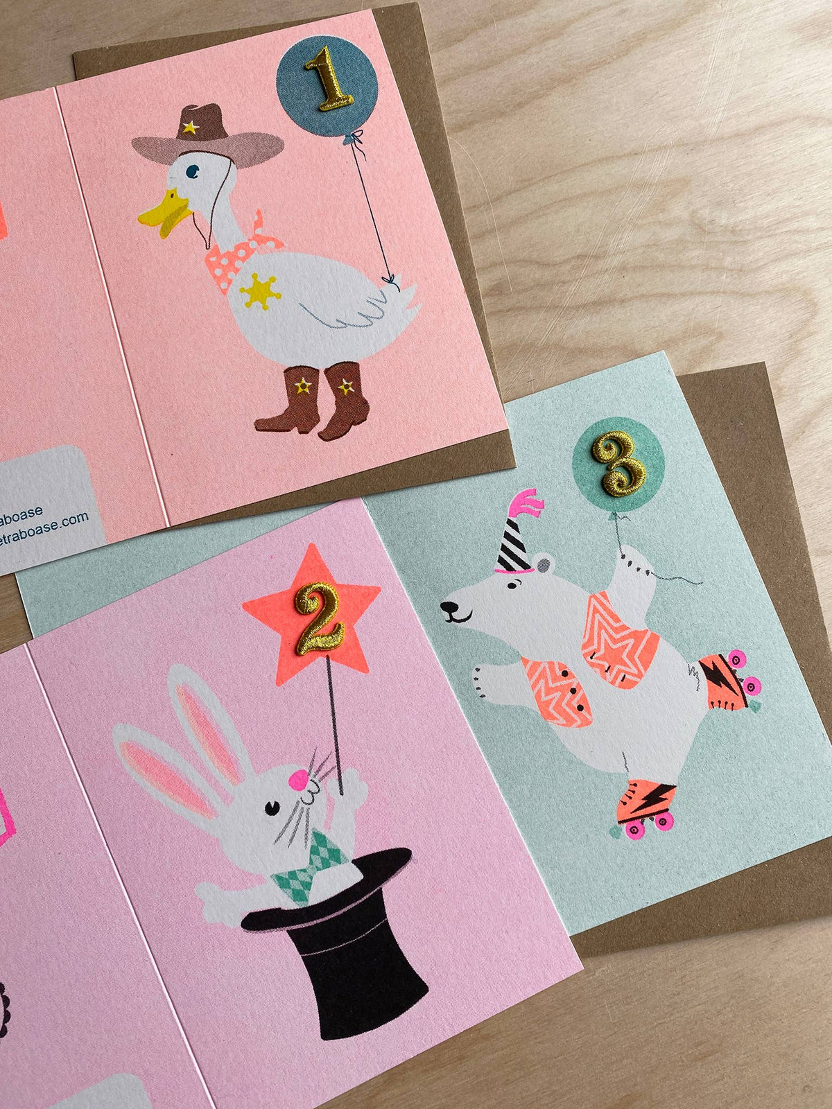 Postkarte mit Umschlag - Eisbär / 3 Jahre | Petra Boase Ltd - toietmoi-laboutique
