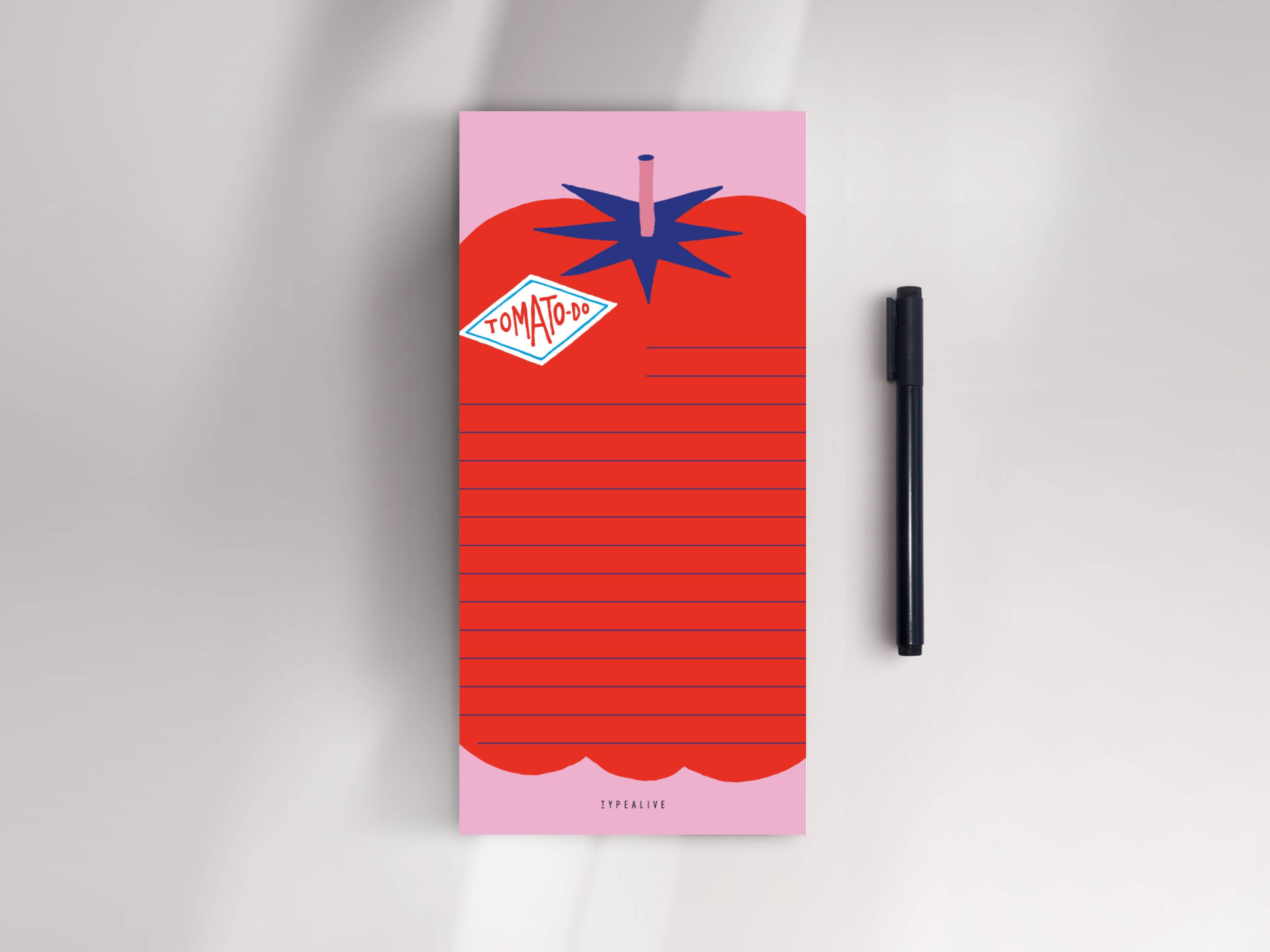Notizblock "schmal" / Tomato Do | typealive - toietmoi-laboutique