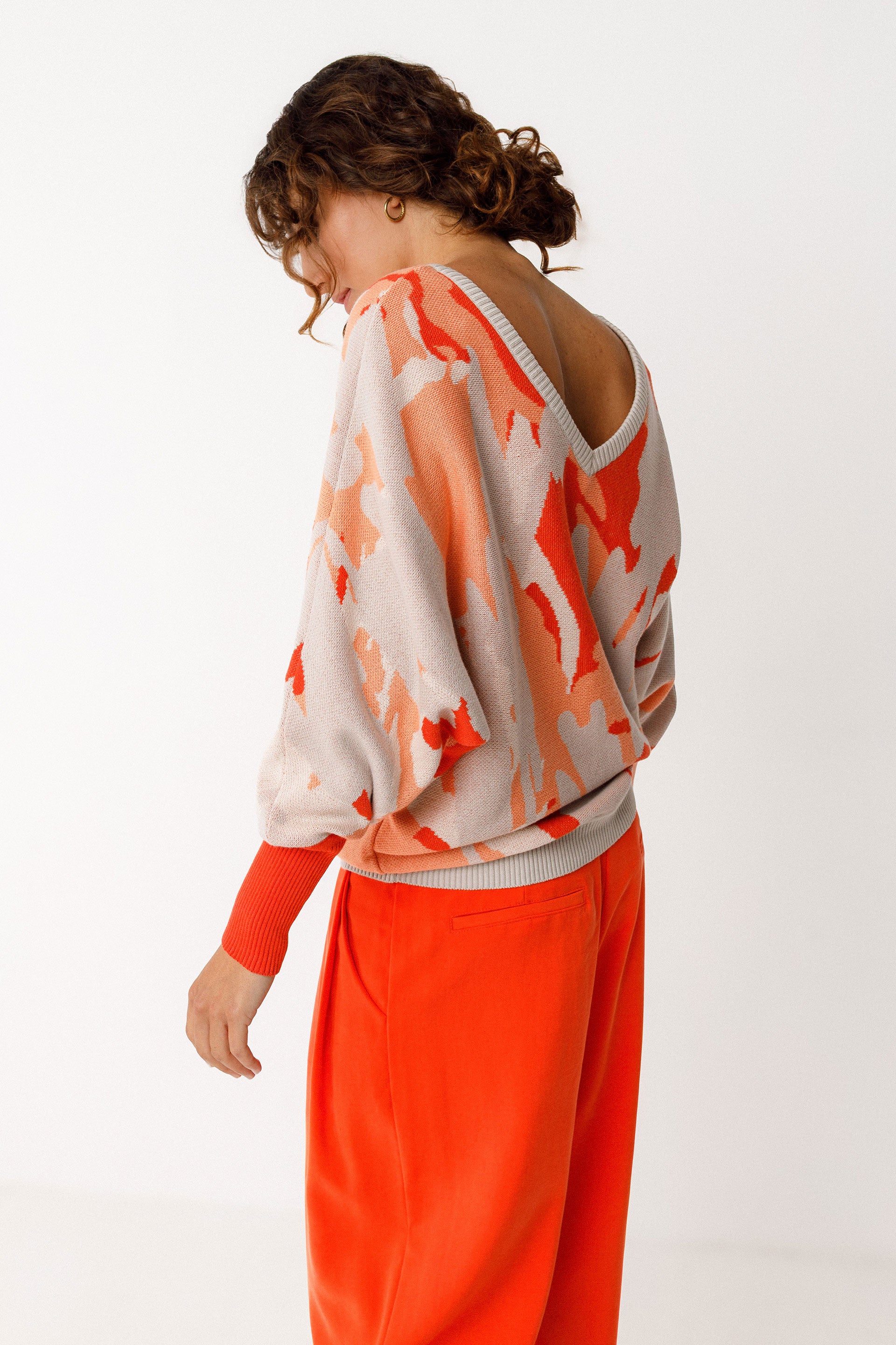Sweater DARE, beige/orange | SKFK - toietmoi-laboutique