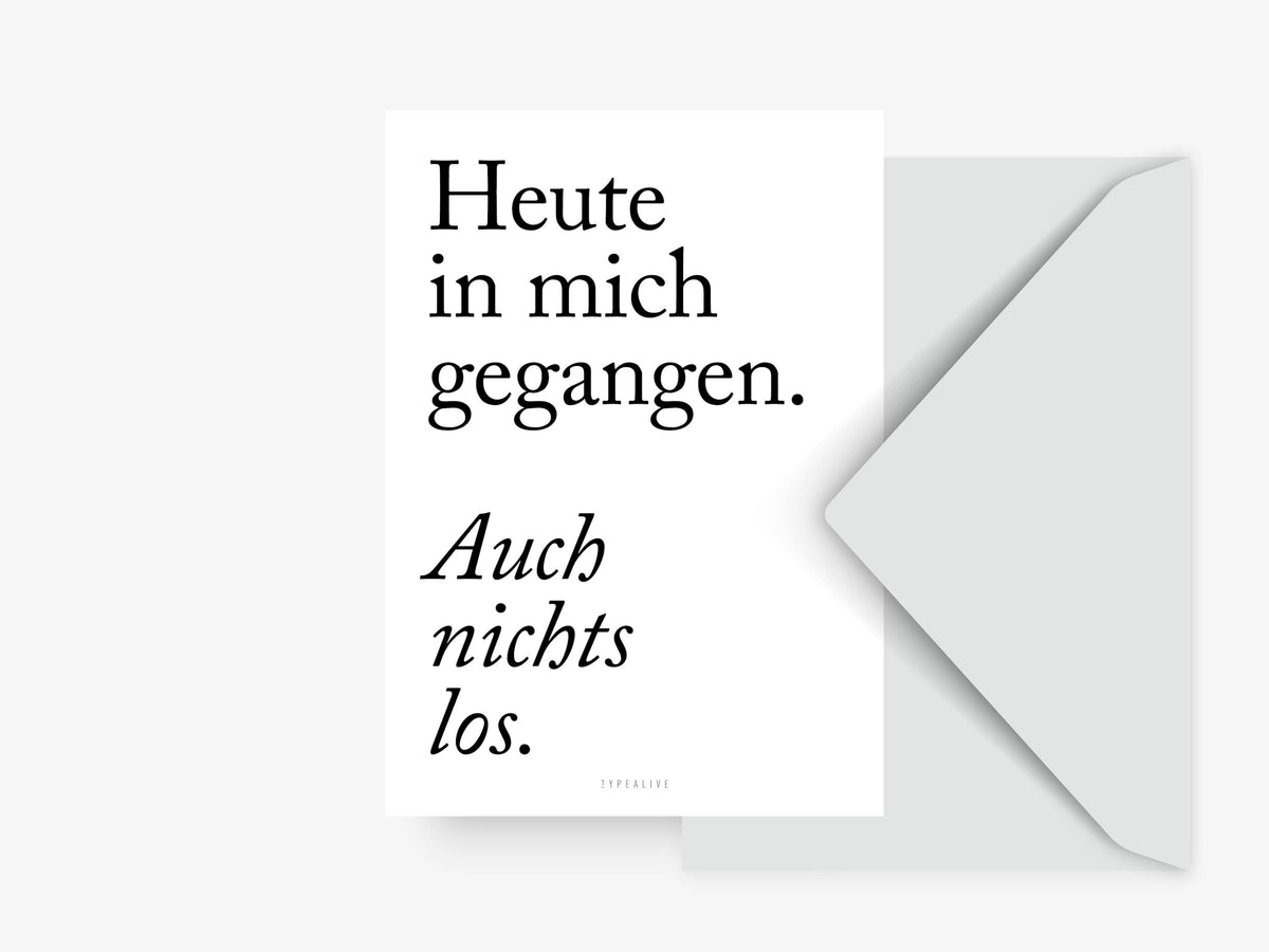 Postkarte / Nichts Los | typealive - toietmoi-laboutique