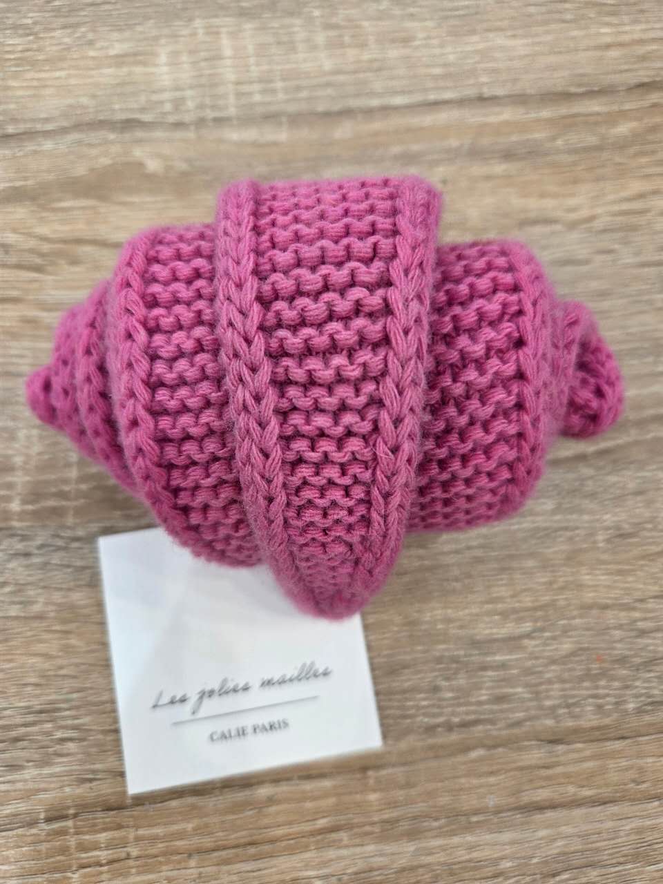 Kleines Dreieckstuch « Sophie »: Fuchsia | Calie Paris - toietmoi-laboutique