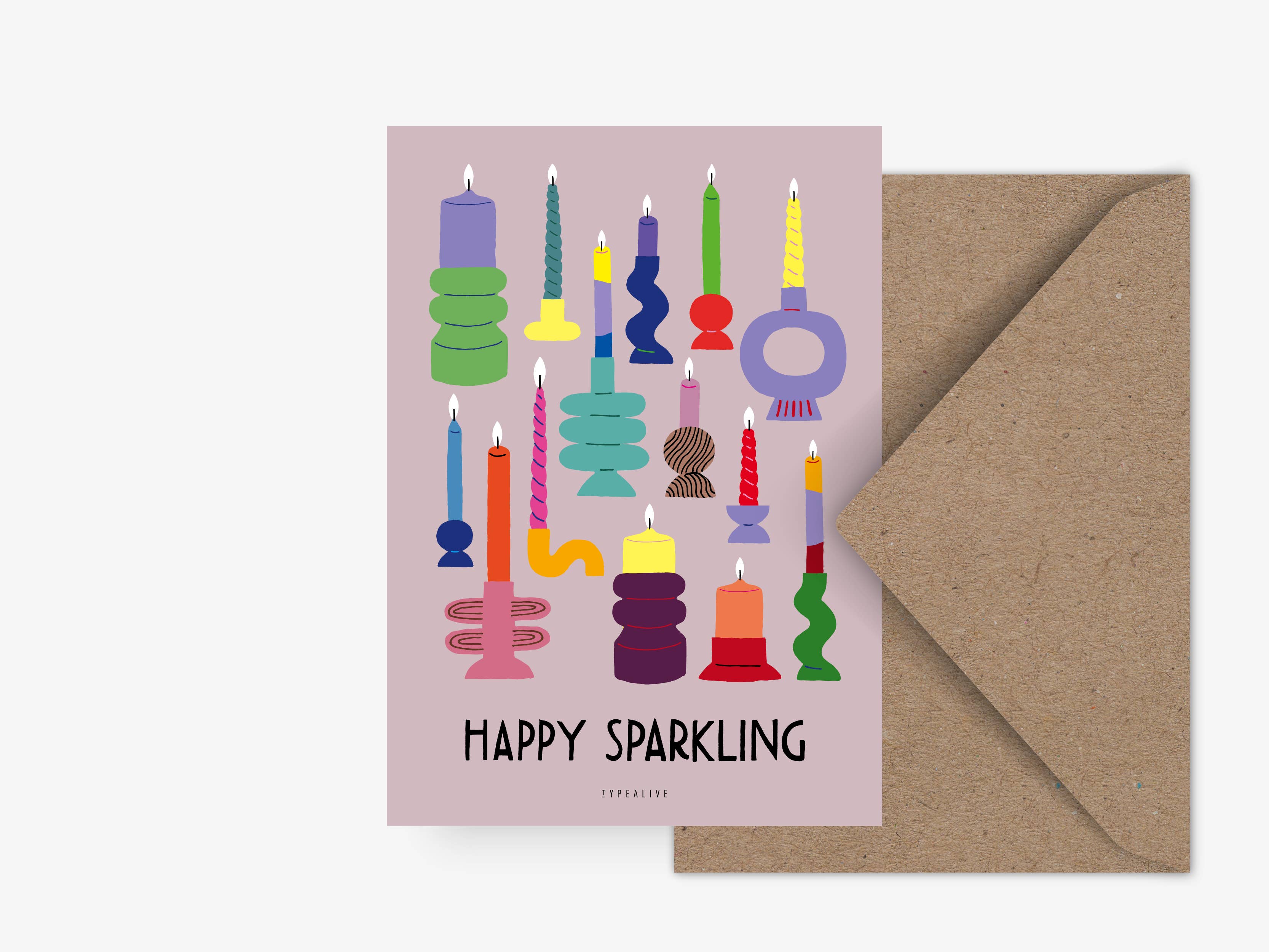Postkarte / Happy Sparkling | typealive - toietmoi-laboutique