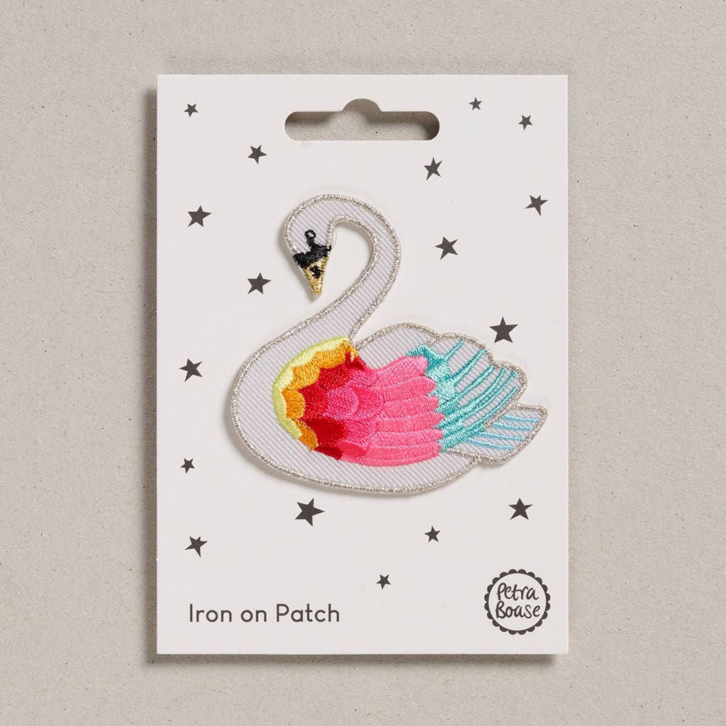 Aufbügelpatch - Rainbow Swan | Petra Boase Ltd - toietmoi-laboutique