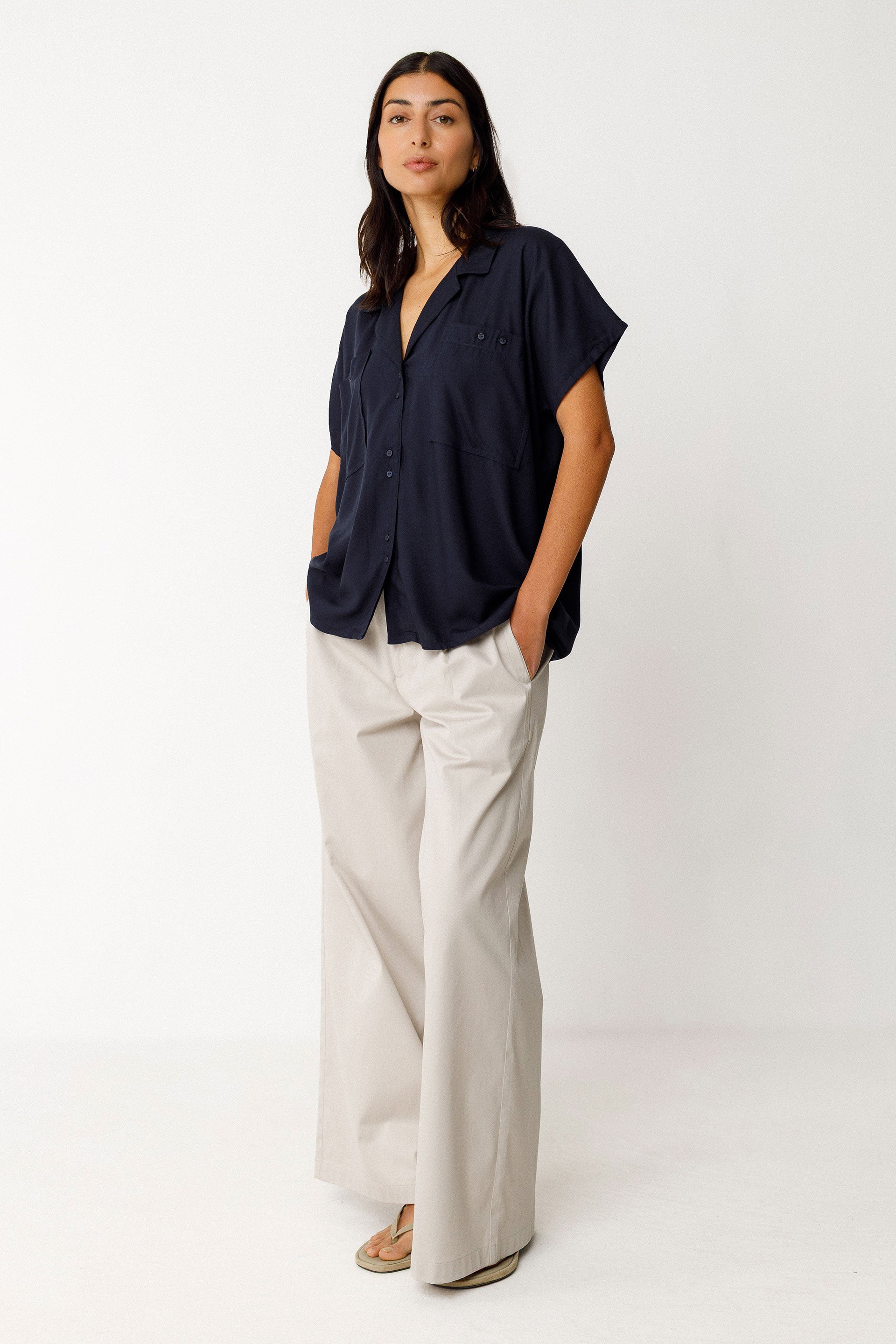 Bluse ELKE, navy | SKFK - toietmoi-laboutique