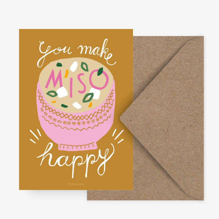Postkarte / Miso Happy | typealive - toietmoi-laboutique