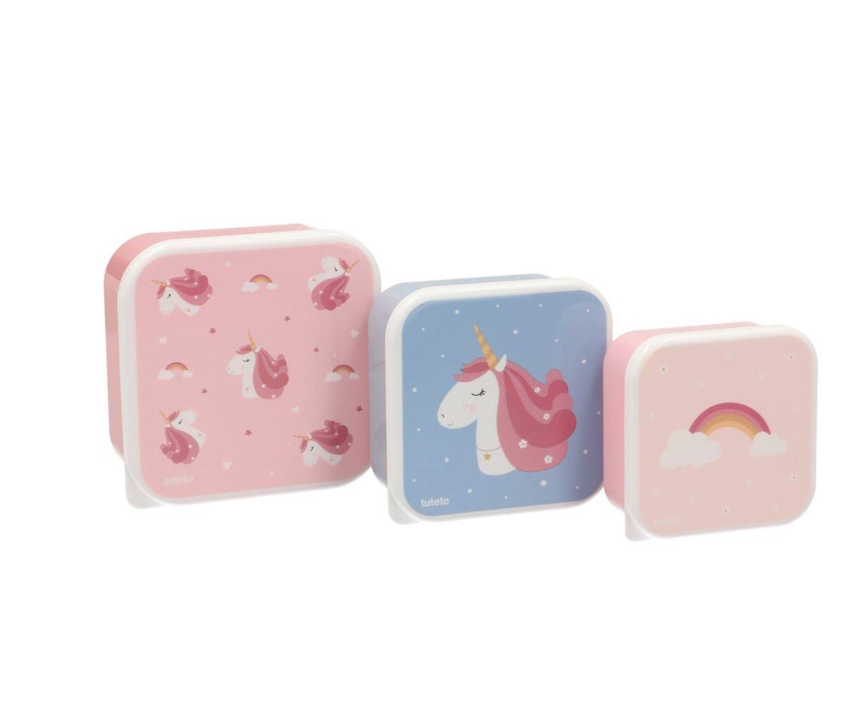 3 Lunchboxen, Einhorn | Tutete - toietmoi-laboutique