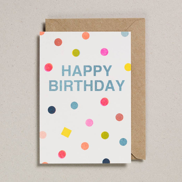 Postkarte mit Umschlag - Happy Birthday Konfetti | Petra Boase Ltd - toietmoi-laboutique