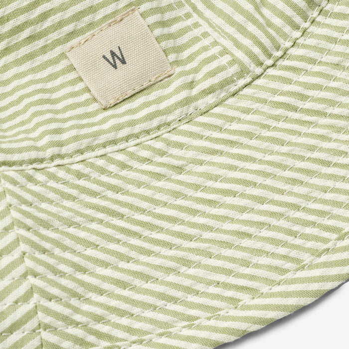 Fischerhut, ALEC, ecru/grün gestreift | Wheat - toietmoi-laboutique