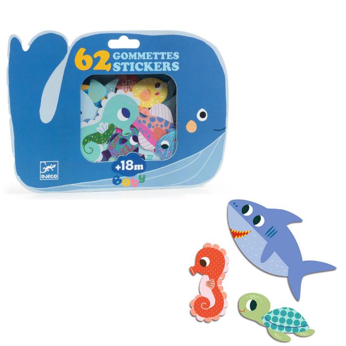 Sticker, kleine Meerestiere | Djeco - toietmoi-laboutique