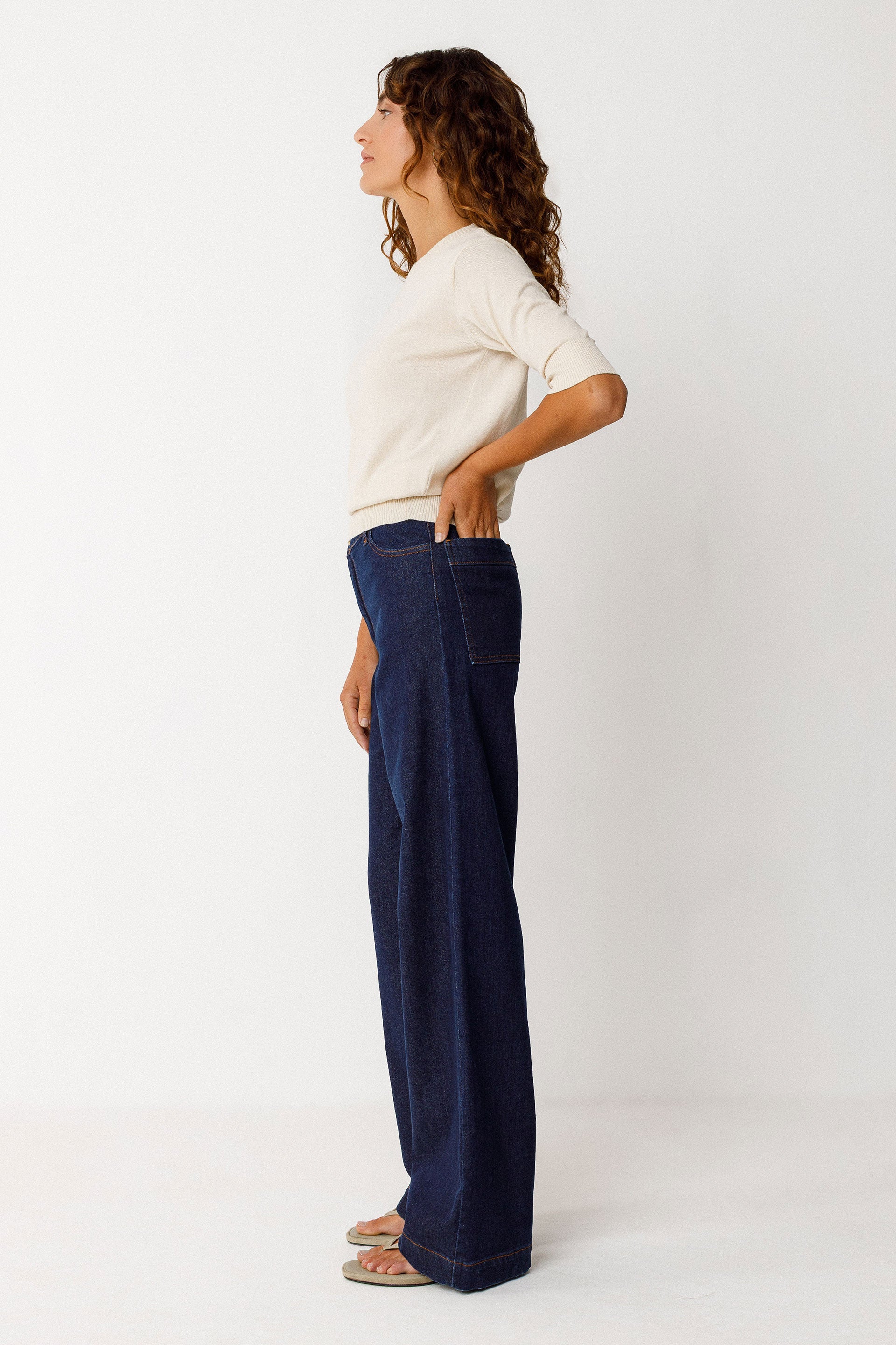 Pullover mit 3/4 - Ärmel MUIKE, weiss | SKFK - toietmoi-laboutique