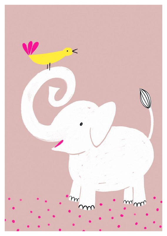 Postkarte - Elefant | Schöne Grüsse - toietmoi-laboutique
