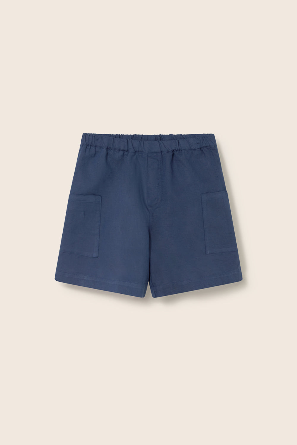 SUNK265s6, bermuda short navy-cotton linen | cozmo - toietmoi-laboutique
