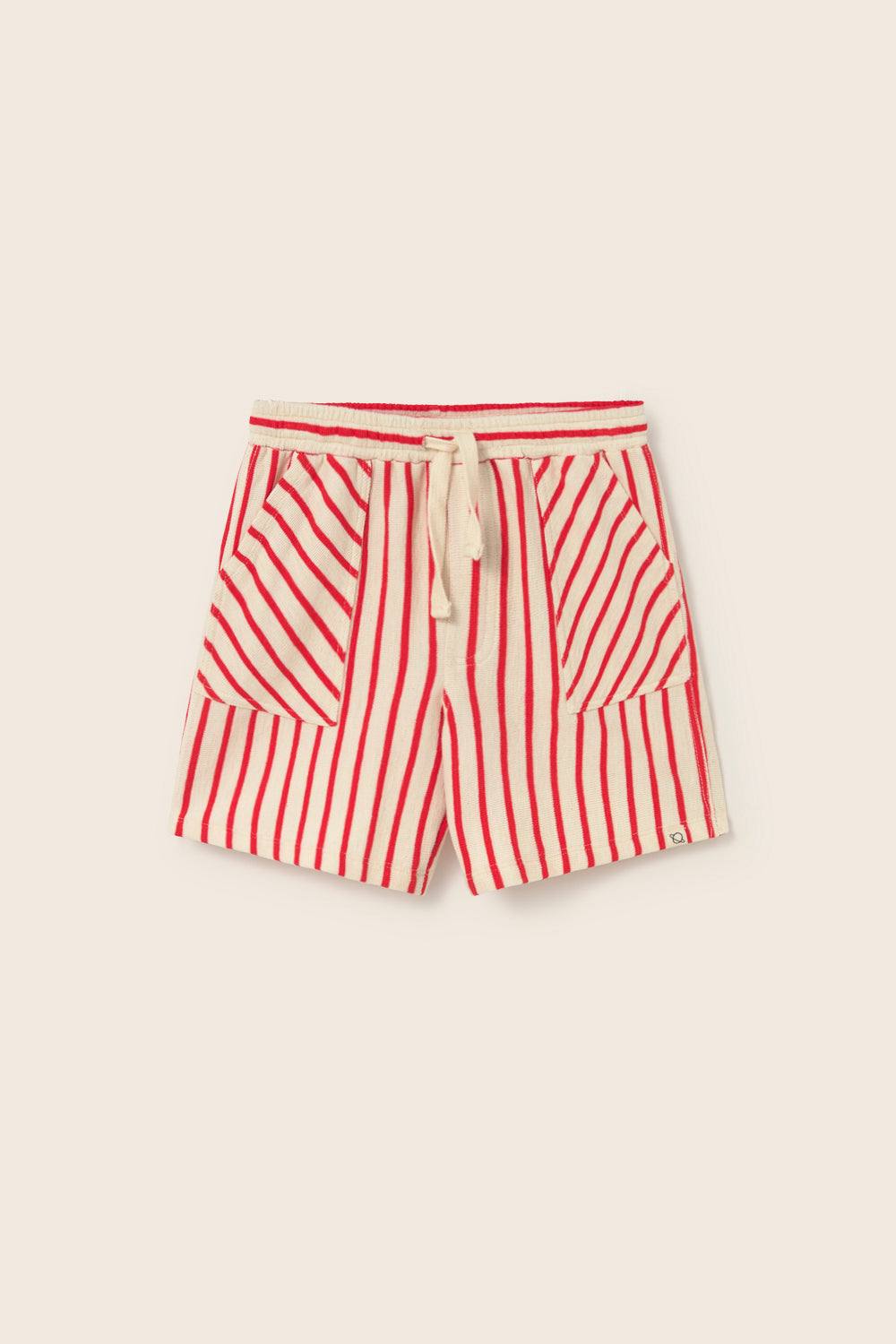 COZMO Sweatshorts, ecru/rot gestreift | cozmo - toietmoi-laboutique